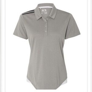 NWT Adidas Golf A235 Women 3-Stripes Shoulder Polo‎ Size Large New with Tags
